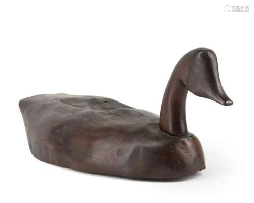 An American hand-carved wood goose decoy