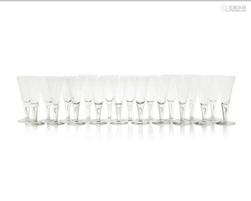 Twenty Steuben wine glasses