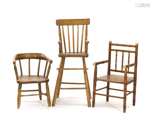 Three child's chairs