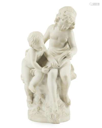 A carved marble figural sculpture