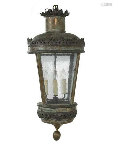 A lantern-style hanging light