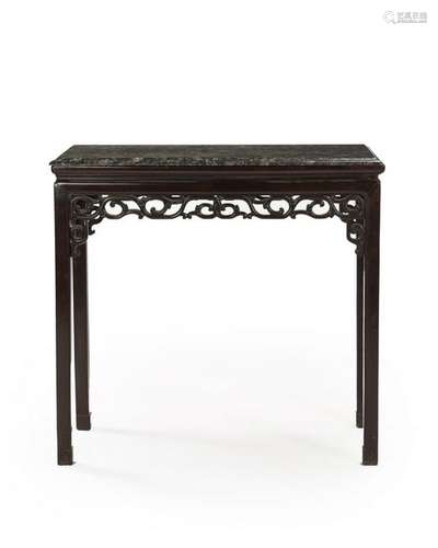 A Chinese carved console table