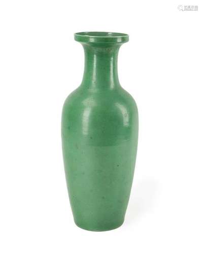 A large Chinese green ceramic vase