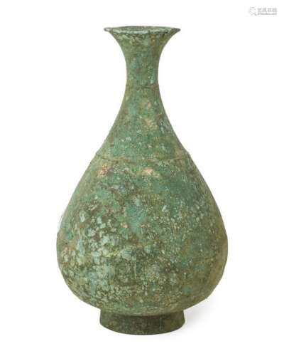A cast bronze vase