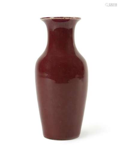 A Chinese oxblood vase