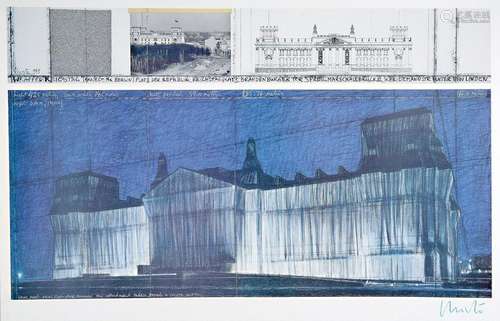 Christo, born 1935, Wrapped Reichstag, color offset,