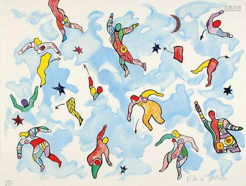 Niki de Saint Phalle, 1930-2002, color lithograph