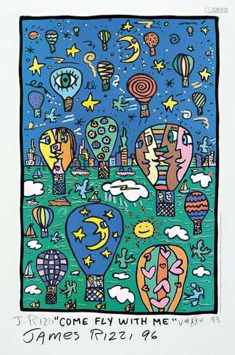 James Rizzi, 1950-2011 New York, Come fly withme, color