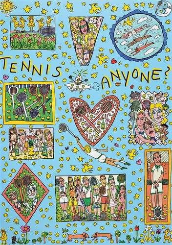 James Rizzi, 1950-2011 New York, Tennis anyone