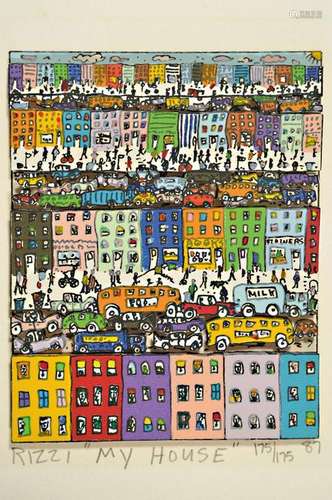 James Rizzi, 1950-2011, My House, 3D