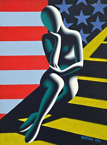 Mark Kostabi, born 1960, Upwardly mobile amerika