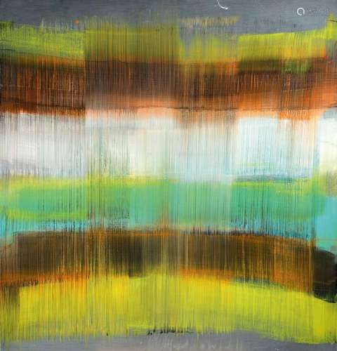 Claudia Desgranges, born 1953, time stripes fluo