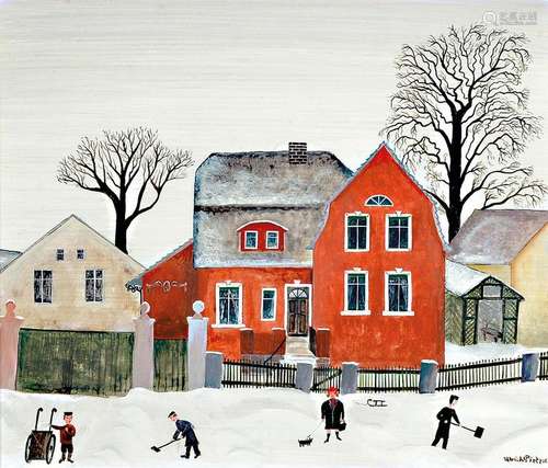 Ulrich Pietzsch, born 1937 Oberwartha, Red House in