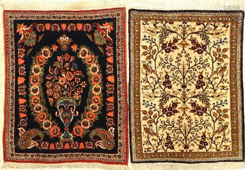 (2 Lots) 1x Kashan 1x Qum Silk Rugs