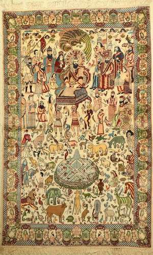 Kashmir 'Pictorial Rug' (King Solomo),