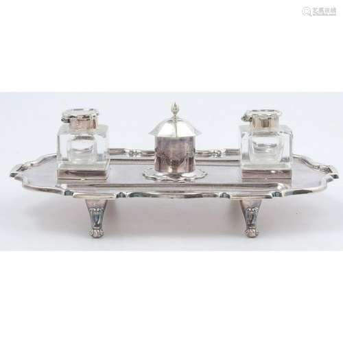 Sheffield Plate Inkstand