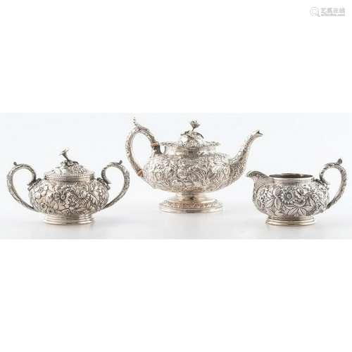 Baltimore Sterling Repoussé Tea Service