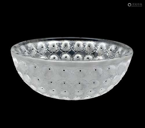 NEMOURS LALIQUE ART GLASS BOWL