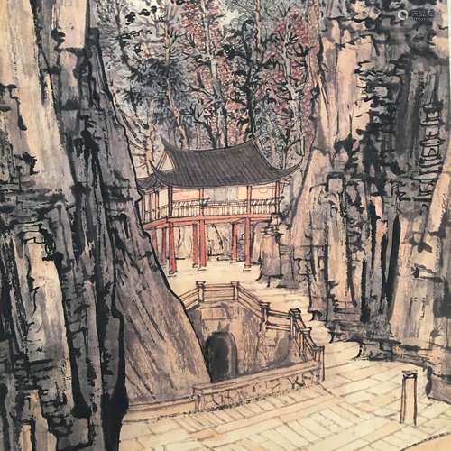 Chinese Hanging Scroll of 'Landscape' Painting