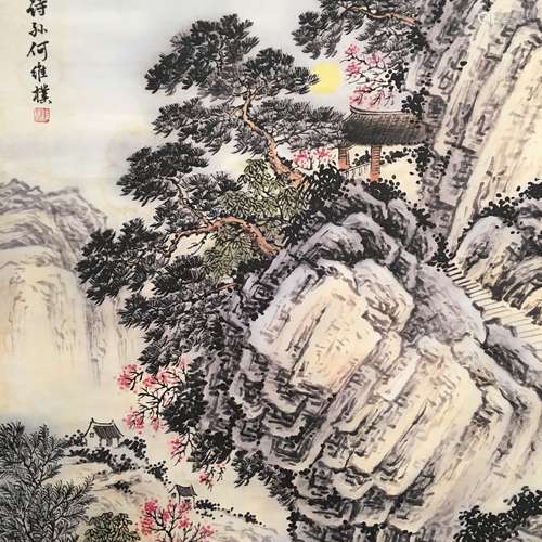 Chinese Hanging Scroll of 'Landscape' Painting