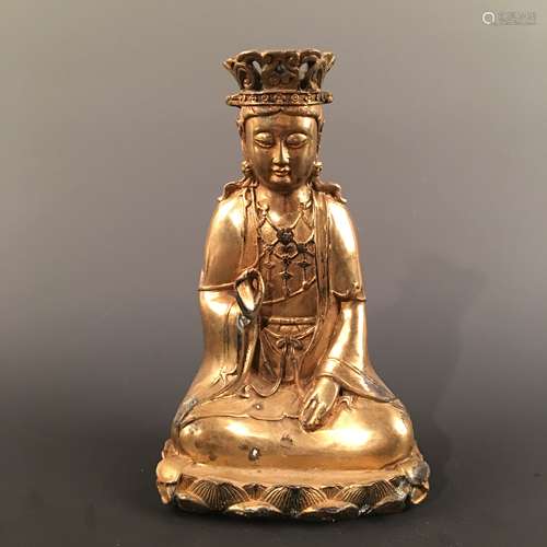 Chinese Gilt Bronze Buddha Statue