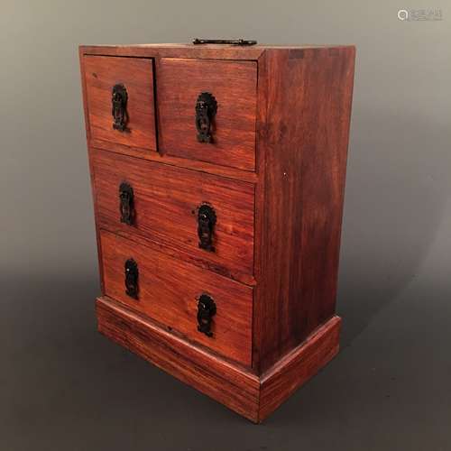 Chinese Hardwood Jewelry Box