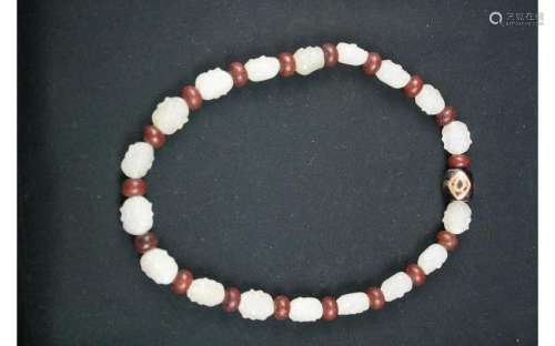 Chinese White Jade Necklace