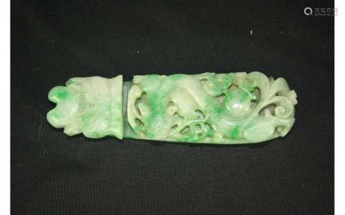 Chinese Carved Jadeite Belt Hook