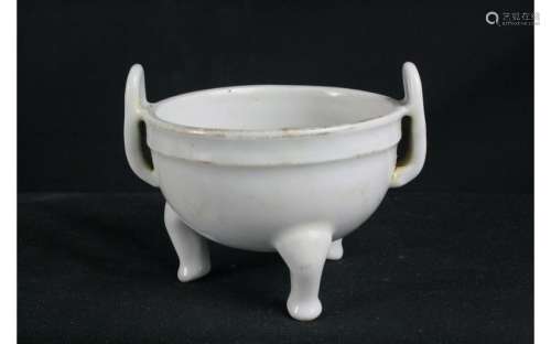 Chinese White Glazed Porcelain Censer