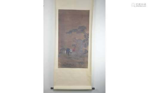Chinese WC Scroll Painting