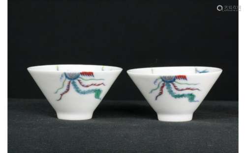 Chinese Wucai Porcelain Cup