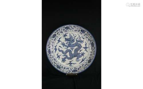 Chinese Blue and White PorcelainCharger