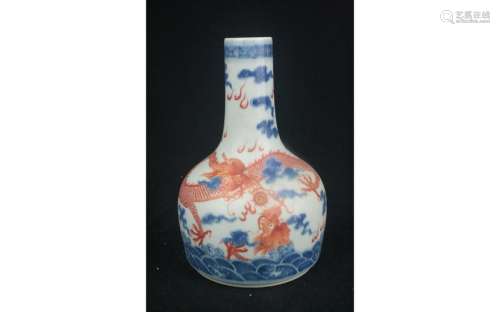 Chinese Blue,Red and White Porcelain Vase