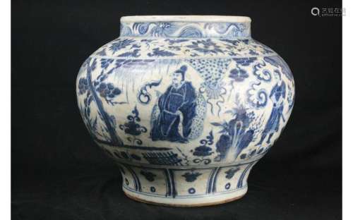 Chinese Blue and White Porcelain Jar