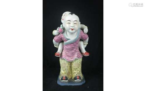 Chinese Famille Rose Porcelain Figure