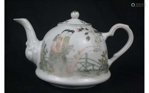 Chinese Famille Rose Porcelain Teapot