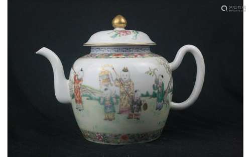 Chinese Famille Rose Porcelain Teapot