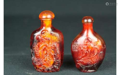 Chinese Amber Snuff Bottle