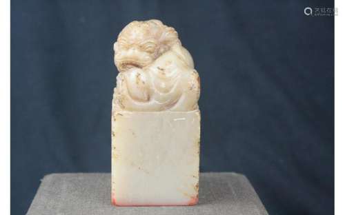 Chinese Lion Soapstone Seal
