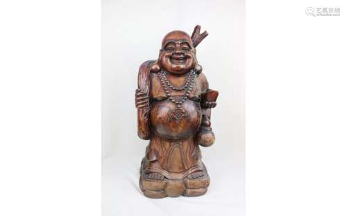 Chinese Rosewood Carving Statue