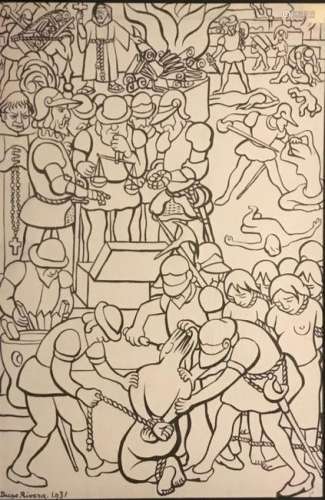 Lithograph, Los abusos de los conquistadores, by Diego