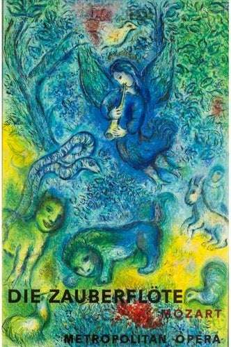 Lithographic Poster, The Magic Flute, Marc Chagall