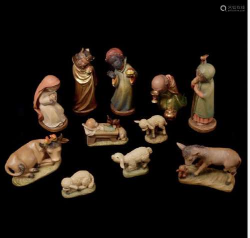 Juan Ferrandiz Wood Nativity  Set