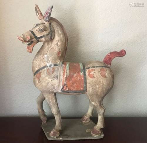 Chinese Polychrome Horse, Han Dynasty