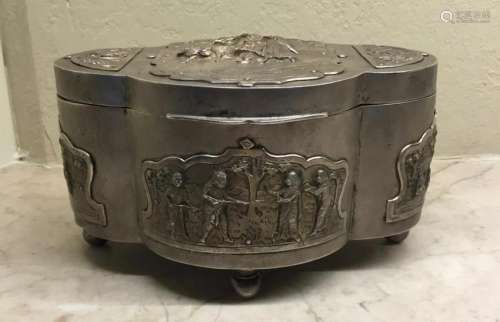 Burmese Silver Box, 19th Century