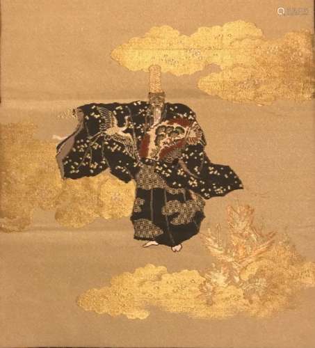 Fukusa with Okina Dancer, Edo Period