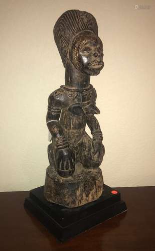 Kneeling BaKonga Figure, Early 20th Century