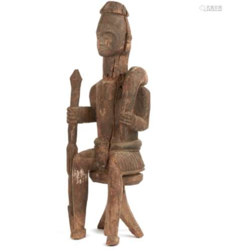 Igbo Seated Ikenga Figure, ExJean-Pierre Hallet