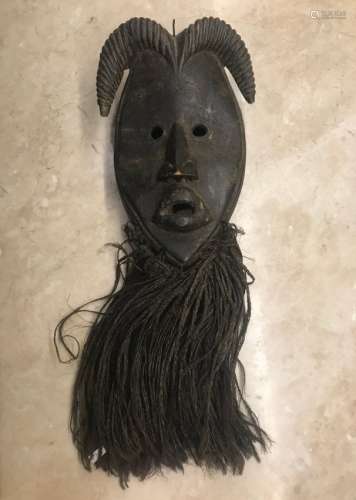 Dan Mask with Beard, and Horns, Ex Jean-Pierre Hallet