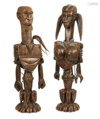 Pair Bambara Janus Marionettes,  Crocker Art Museum